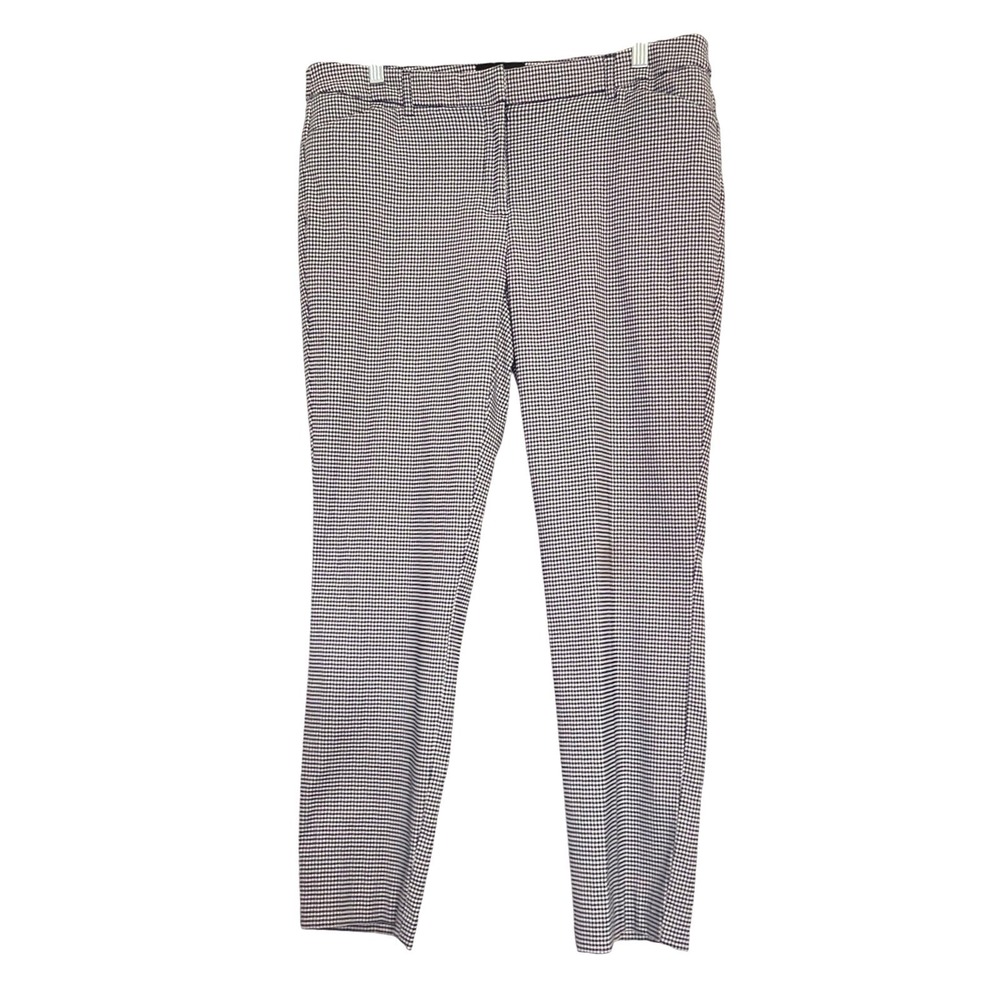 Cynthia Rowley Womens Black White Gingham Slim Fit Ankle Pants Size 12